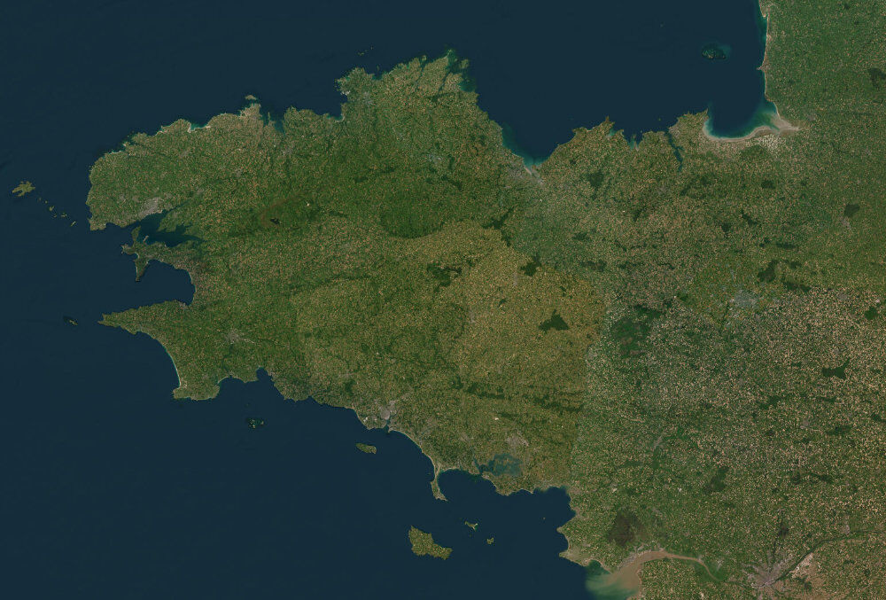 Vue satellite de la Bretagne