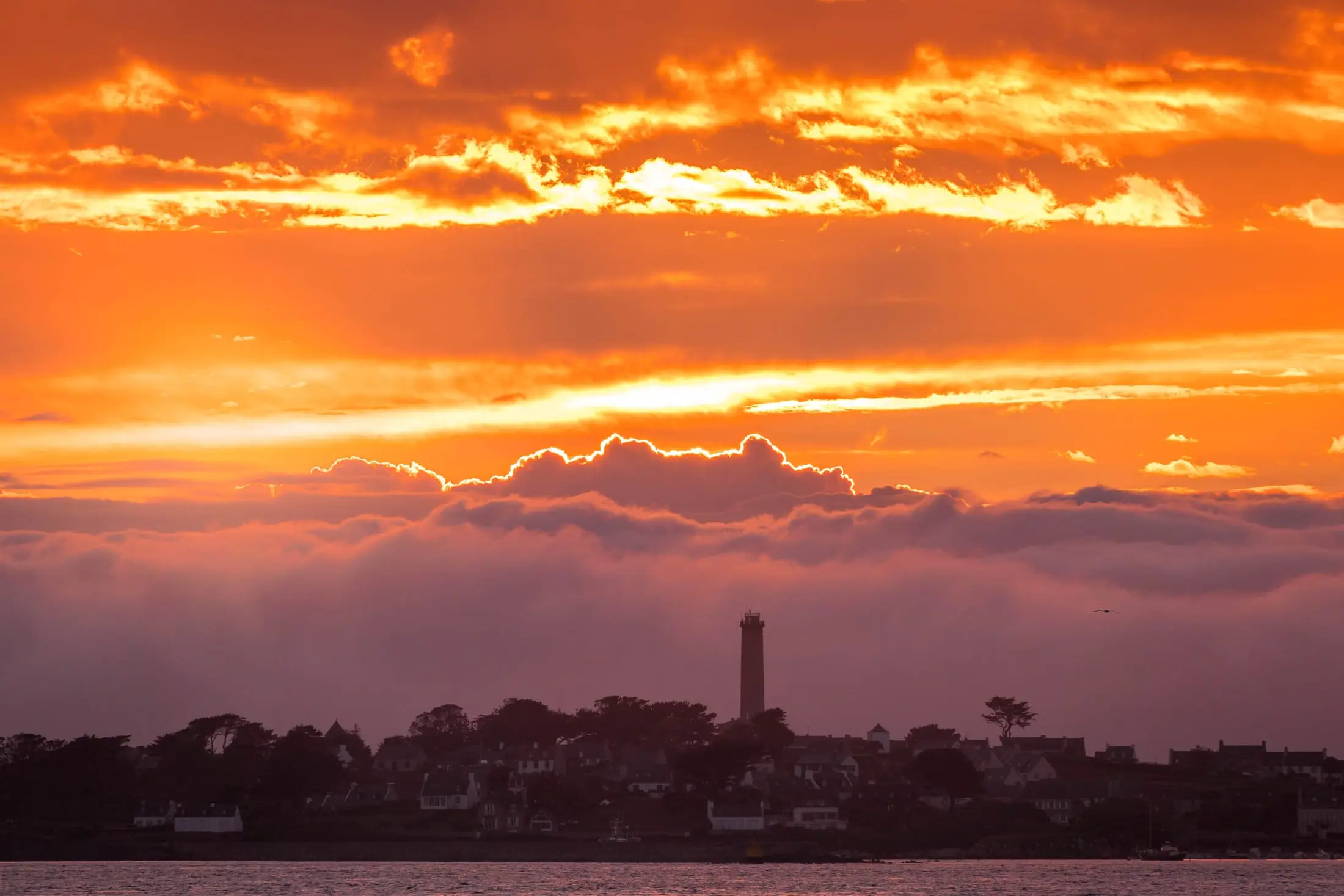 Le ciel de feu a l'Ile de Batz